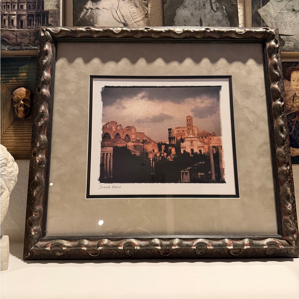 Framed Rome Sunset Photograph Print –‎ in Ornate Frame
